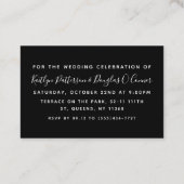 Black & White Diamond Abend Event Ticket Einladung (Rückseite)