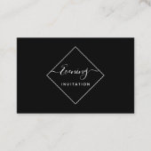 Black & White Diamond Abend Event Ticket Einladung (Vorderseite)