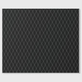 Black & White Diamond Gift Wrapping Paper Geschenkpapier (Flach)