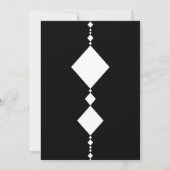 Black & White Diamonds Chic Wedding Einladungen (Rückseite)