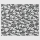 Black & White Digital Camouflage Wrapping Paper Geschenkpapier (Flach)