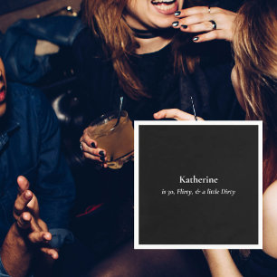 Black & White Dirty 30 Geburtstagsparty Serviette