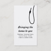 Black/White DJ Promoter Visitenkarte (Rückseite)