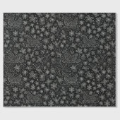 Black & White Doodle Geschenkpapier (Flach)