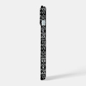 Black & White Doodle Pattern Case – Bold Ab iPhone 15 Hülle (Linke Seite)