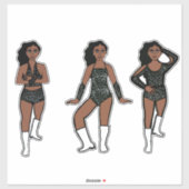 Black White Dots #1 Aufkleber (Blatt)