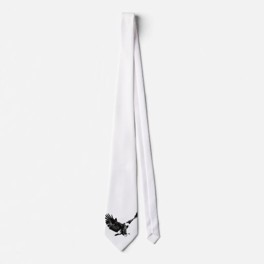 Black & White Eagle Neck Tie Krawatte (Vorderseite)