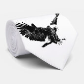 Black & White Eagle Neck Tie Krawatte (Gerollt)