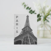 Black & White Eiffel Tower in Paris Frankreich Rei Postkarte (Stehend Vorderseite)