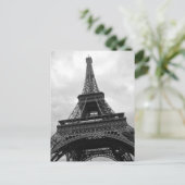 Black & White Eiffel Tower Paris City Europe Postkarte (Stehend Vorderseite)