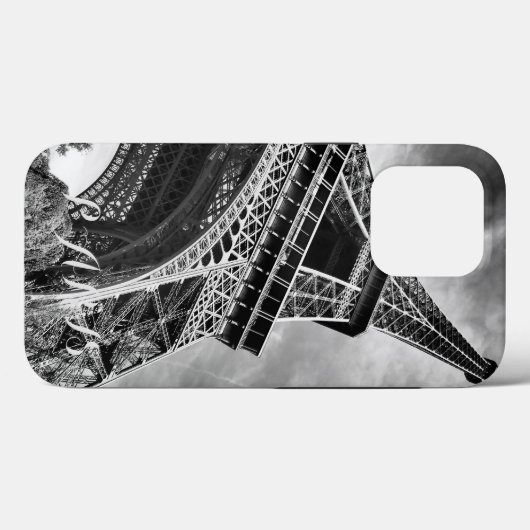 Black & White Eiffel Tower Paris Europa Case-Mate iPhone Hülle (Rückseite (Horizontal))