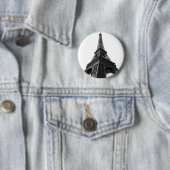 Black & White Eiffel Tower Paris Europa Reisen Button (Beispiel)
