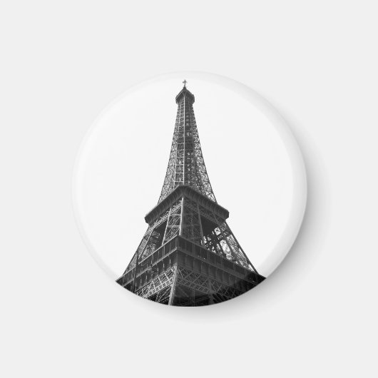 Black & White Eiffel Tower Paris Europa Reisen Magnet (Vorne)