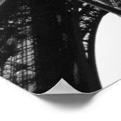 Black & White Eiffel Tower Paris Europa Reisen Poster (Ecke)