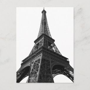 Black & White Eiffel Tower Paris Europa Reisen Postkarte