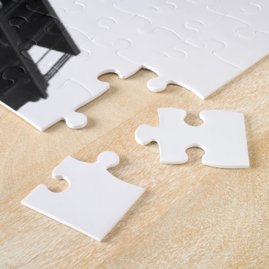 Black & White Eiffel Tower Paris Europa Reisen Puzzle (Seite)