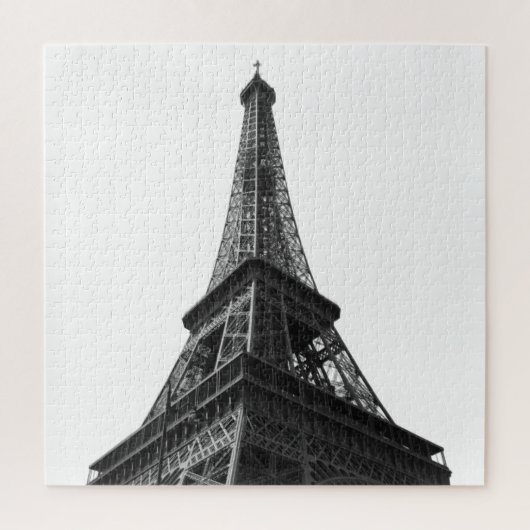 Black & White Eiffel Tower Paris Europa Reisen Puzzle (Vertikal)