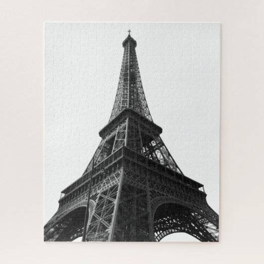 Black & White Eiffel Tower Paris Europa Reisen Puzzle (Vertikal)