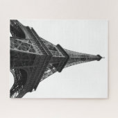 Black & White Eiffel Tower Paris Europa Reisen Puzzle (Horizontal)