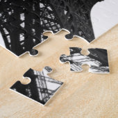 Black & White Eiffel Tower Paris Europa Reisen Puzzle (Seite)