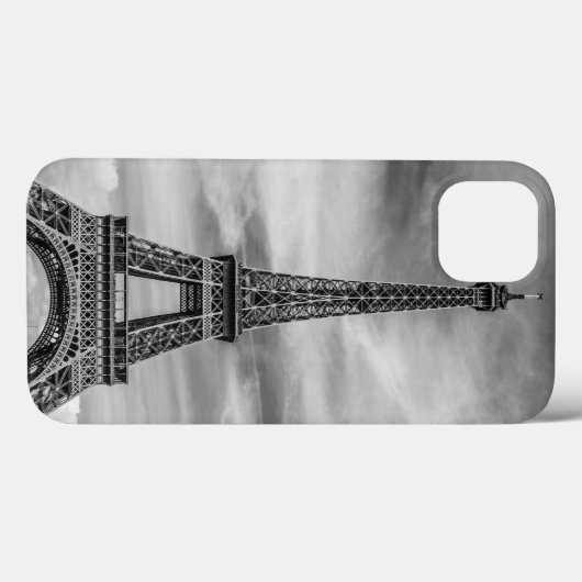 Black & White Eiffel Tower Paris Frankreich Case-Mate iPhone Hülle (Rückseite (Horizontal))