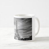 Black & White Eiffel Tower Paris Frankreich Kaffeetasse (VorderseiteRechts)