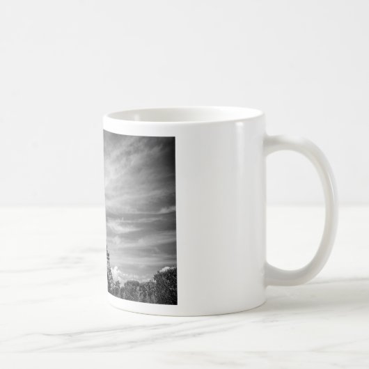 Black & White Eiffel Tower Paris Frankreich Kaffeetasse (Rechts)