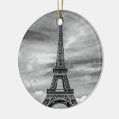 Black & White Eiffel Tower Paris Frankreich Keramik Ornament (Links)