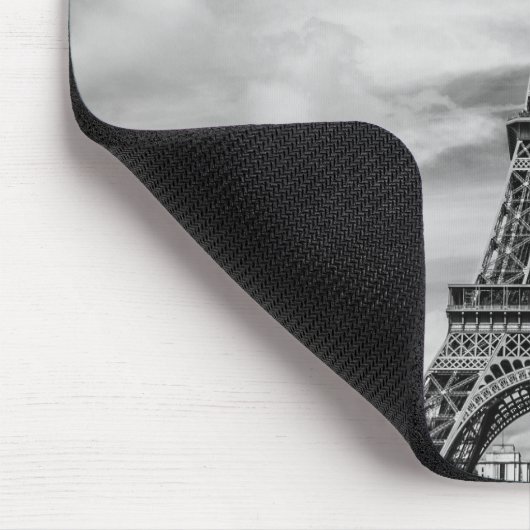 Black & White Eiffel Tower Paris Frankreich Mousepad (Ecke)