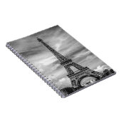 Black & White Eiffel Tower Paris Frankreich Notizblock (Rechte Seite)