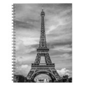 Black & White Eiffel Tower Paris Frankreich Notizblock (Vorderseite)