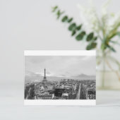 Black&White: Eiffel Tower, Paris, Frankreich Postkarte (Stehend Vorderseite)