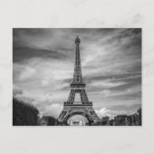 Black & White Eiffel Tower Paris Frankreich Postkarte (Vorderseite)