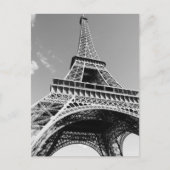 Black & White Eiffel Tower Paris Frankreich Postkarte (Vorderseite)