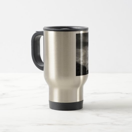 Black & White Eiffel Tower Paris Frankreich Reisebecher (Vorderseite Links)