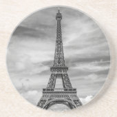 Black & White Eiffel Tower Paris Frankreich Untersetzer (Vorne)