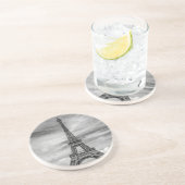 Black & White Eiffel Tower Paris Frankreich Untersetzer (Seite)