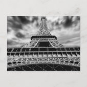 Black & White Eiffel Tower Paris Französisch Reise Postkarte (Vorderseite)