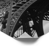 Black & White Eiffel Tower Paris Poster (Ecke)