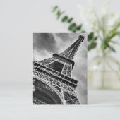 Black & White Eiffel Tower Paris Postkarte (Stehend Vorderseite)
