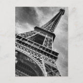 Black & White Eiffel Tower Paris Postkarte (Vorderseite)