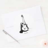 Black & White Electric Gutiar - Aufkleber (Umschlag)