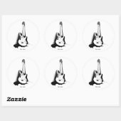 Black & White Electric Gutiar - Aufkleber (Blatt)