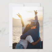 Black & White Elegant machte er Graduation Party Einladung (Rückseite)