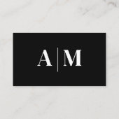 Black White Elegant Professional Visitenkarte (Rückseite)