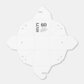 Black & White Elegant Sixty 60th Birthday Party  Geschenkschachtel (Ungefaltet)