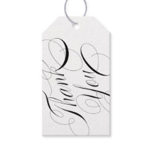 Black & White Elegante Kalligraphie Vielen Dank