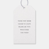 Black & White Elegante Kalligraphie Vielen Dank Geschenkanhänger (Rückseite)