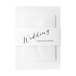 Black & White Elegante Wedding Einladung Bellyband Einladungsbanderole