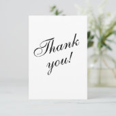 Black & White Elelgant Minimalistisch Dankeschön K RSVP Karte (Stehend Vorderseite)